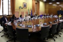 Diputados de la Comisión de Salud del Parlamento de Andalucía durante las comparecencias por la Ley de Garantía y Sostenibilidad del SSPA